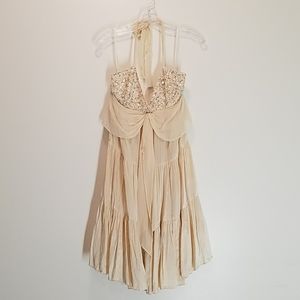 BCBG MaxAzria Ivory Halter dress as 10